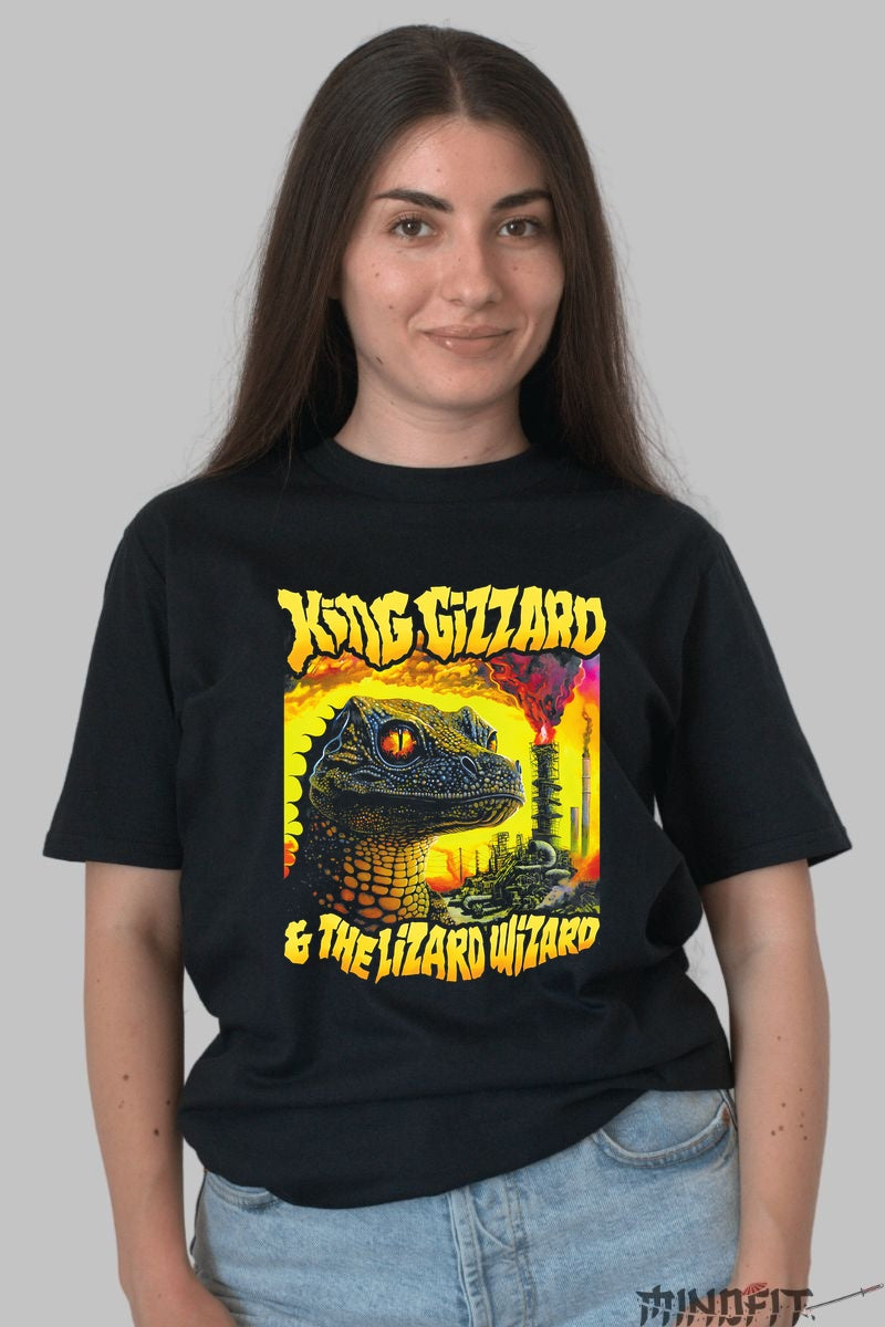 Tricou King Gizzard - Lizard Attack Psychedelia dama negru