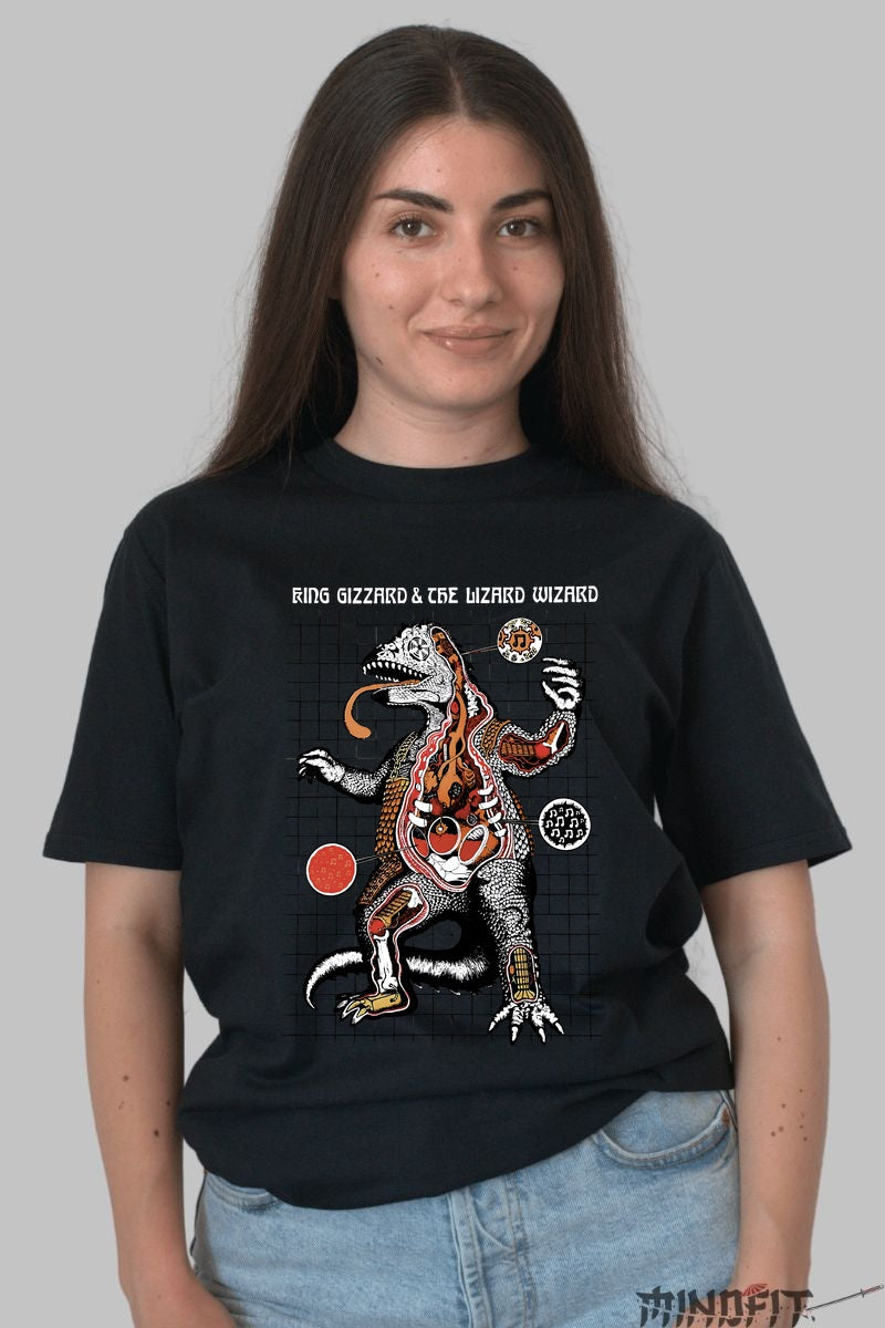 Tricou King Gizzard - Lizard Wizard Anatomy dama negru