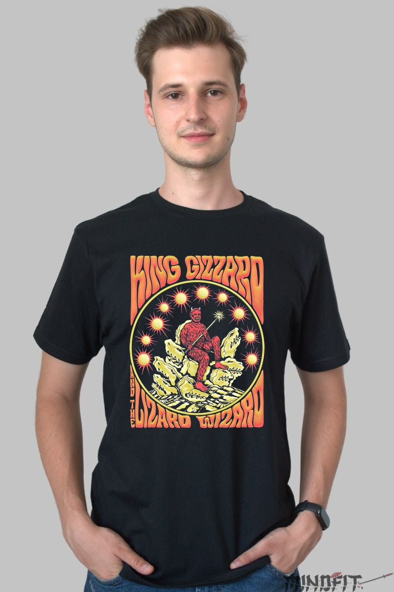 Tricou King Gizzard - Lizard Wizard Cosmic Vibes barbat negru