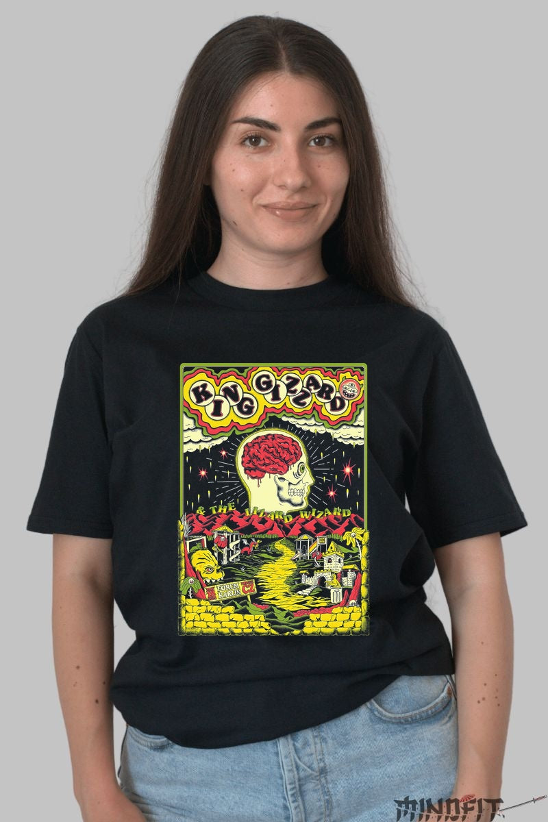 Tricou King Gizzard - Psychedelic Brainstorm dama negru