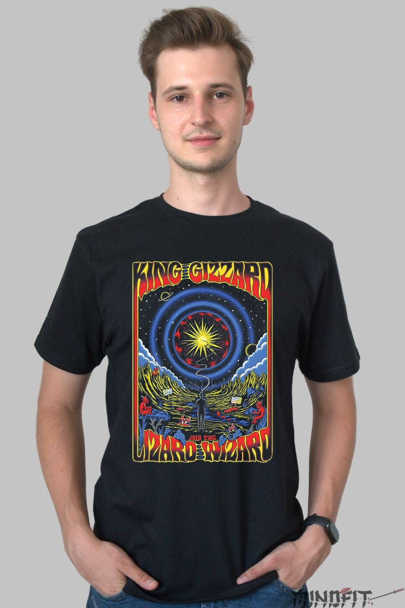 Tricou King Gizzard - Psychedelic Cosmic Vision barbat negru