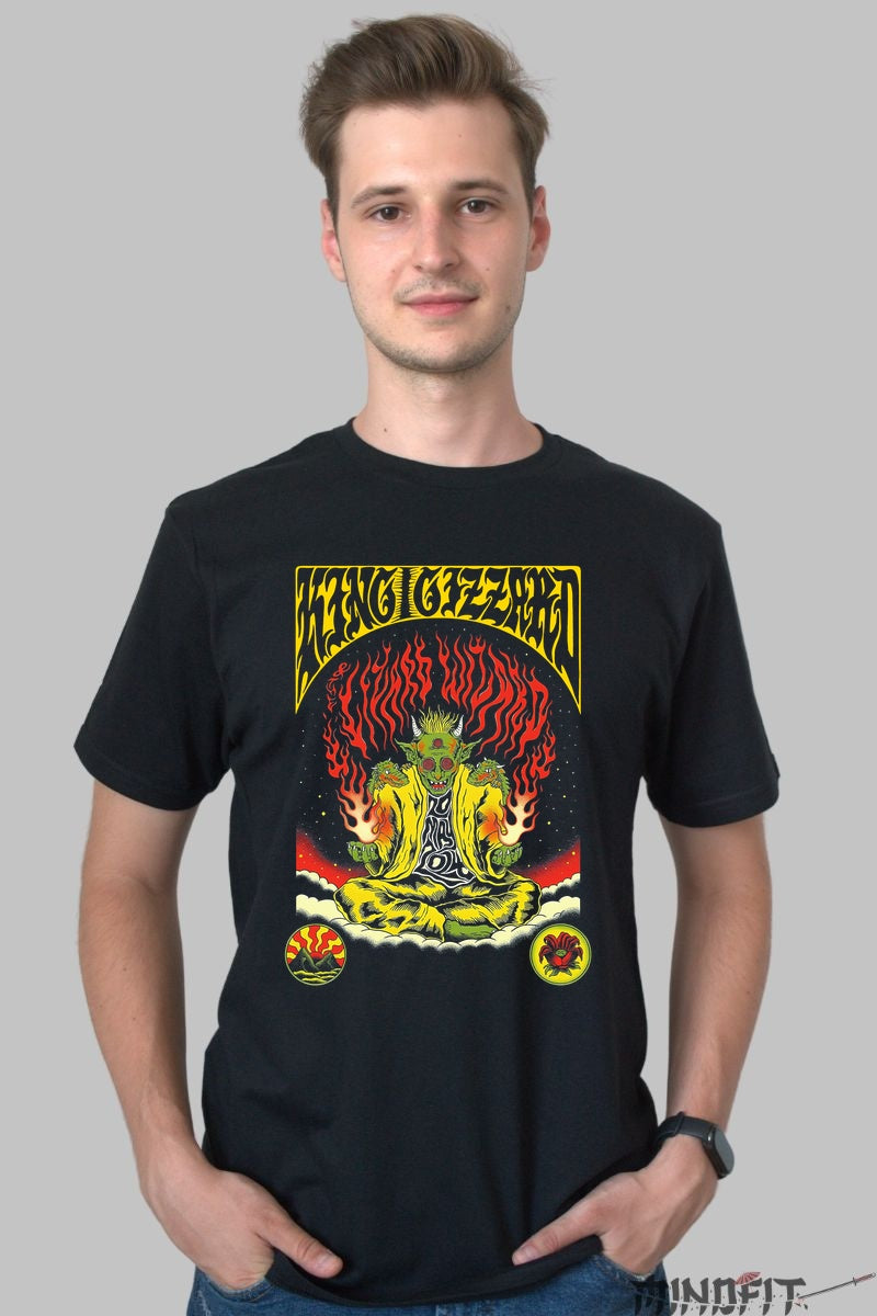 Tricou King Gizzard - Psychedelic Flames barbat negru