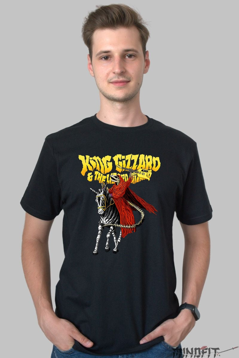 Tricou King Gizzard - Skeleton Rider Tour Edition barbat negru