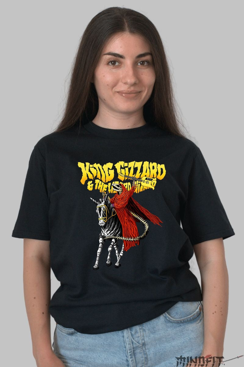 Tricou King Gizzard - Skeleton Rider Tour Edition dama negru