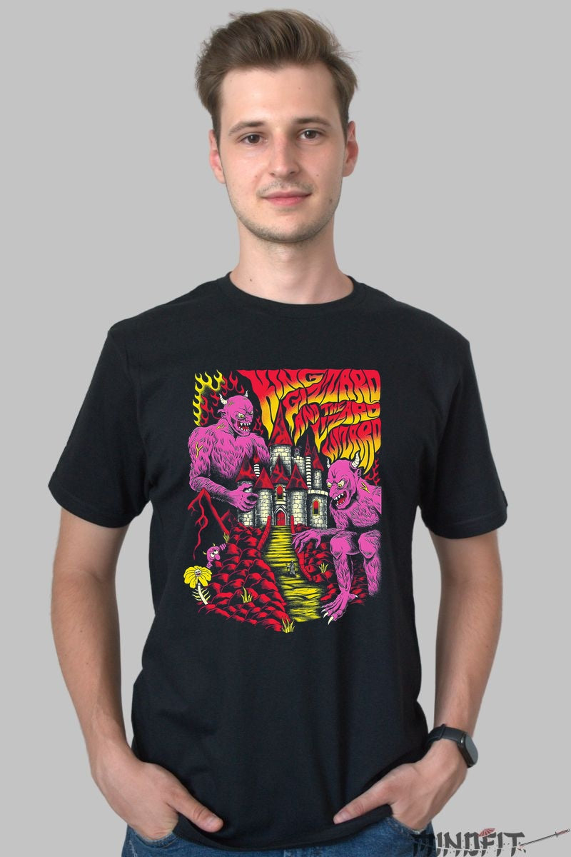 Tricou King Wizard - Castelul Groazei Psihedelice barbat negru