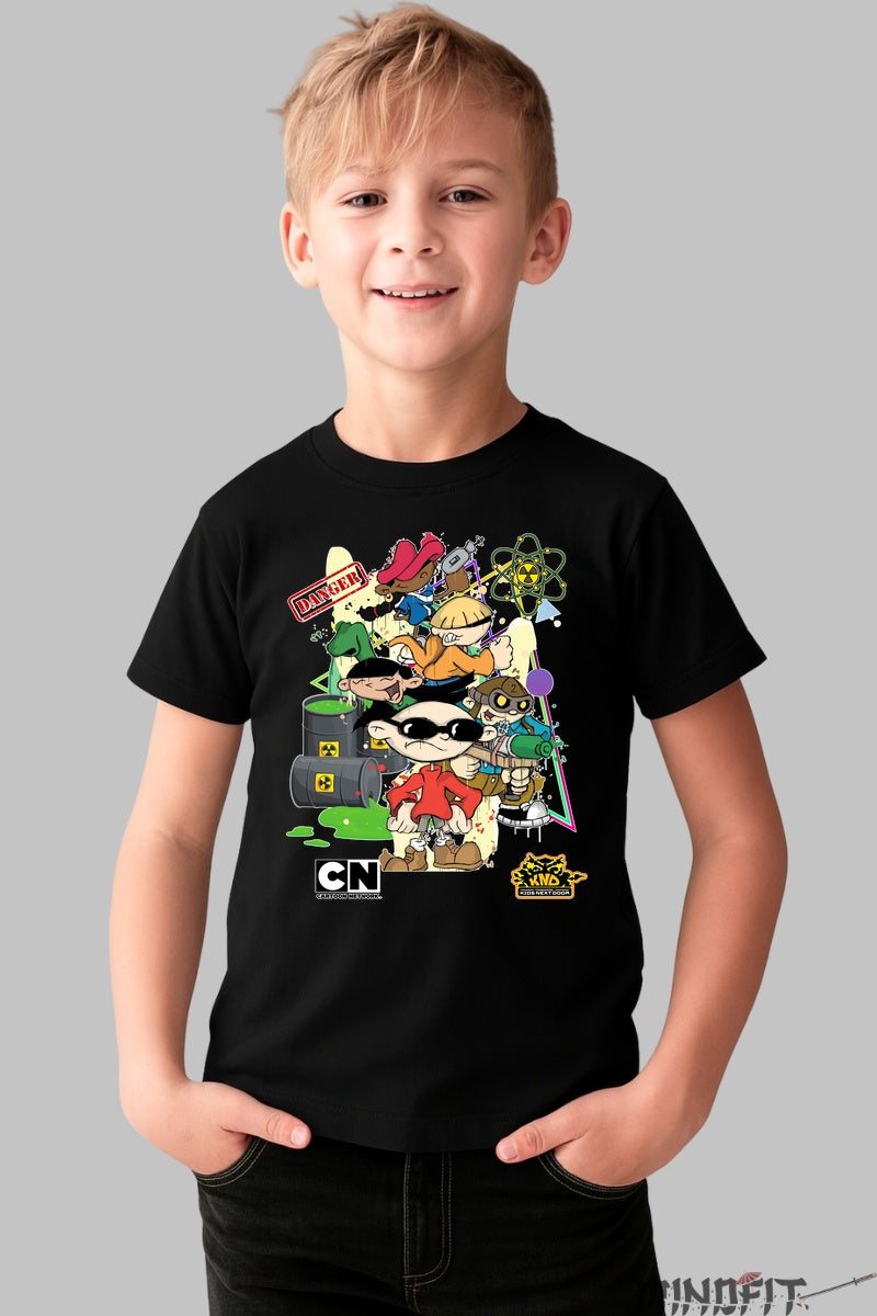 Tricou KND Codul Copiilor - Cartoon Network baiat negru