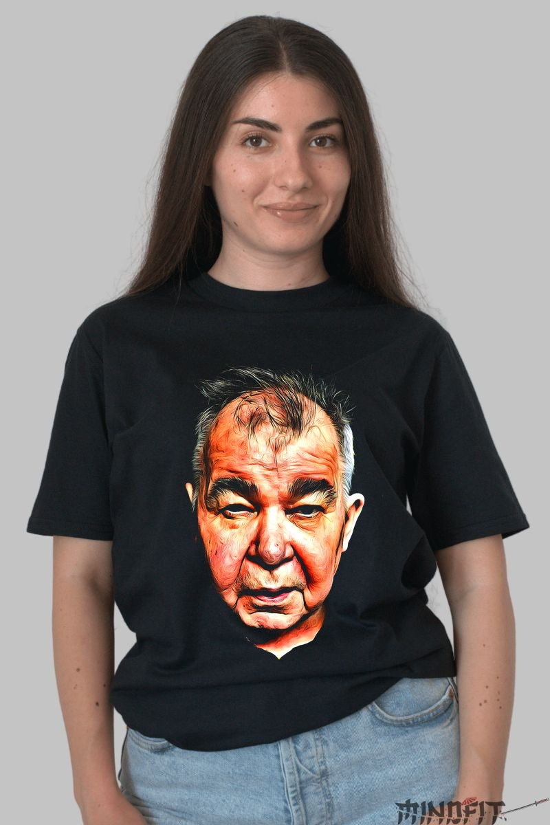 Tricou Legends & Lines - Portret Artistic Retro dama negru