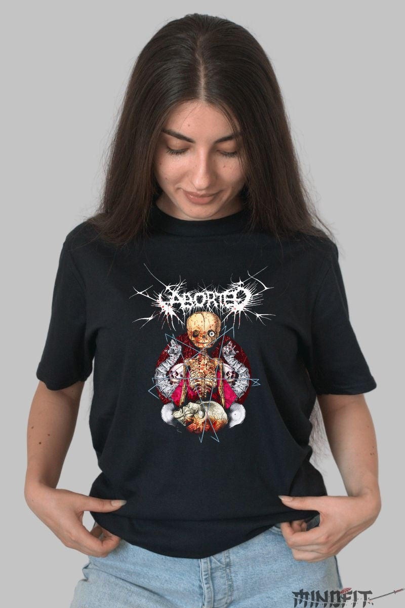Tricou Metal Aborted - Ritualul Groazei Anatomice dama negru