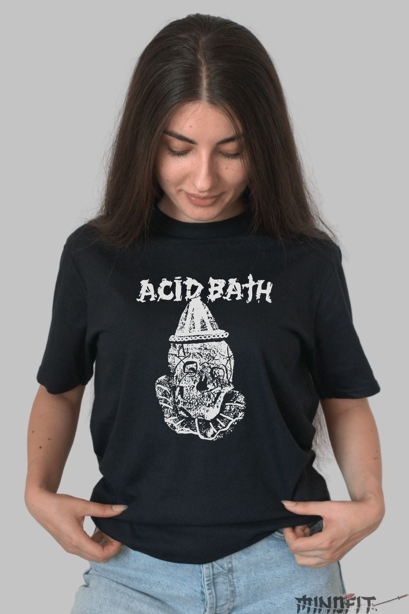 Tricou Metal Acid Bath - Clovnul Groazei Craniat dama negru