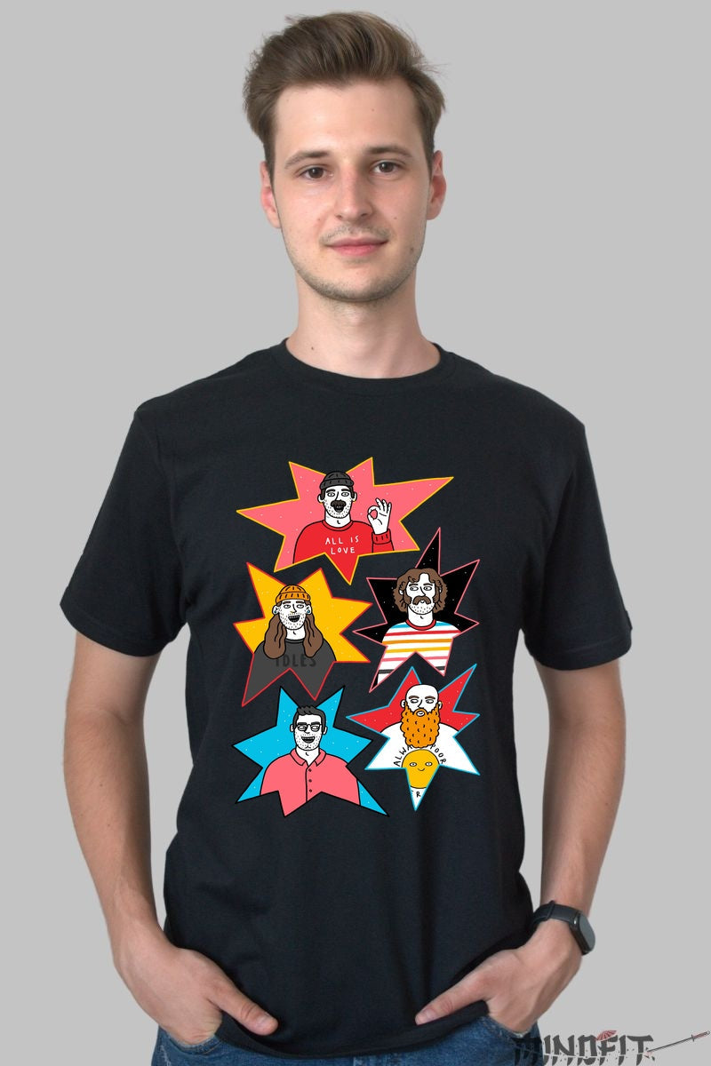 Tricou Music Vibes - Star Portrait Edition barbat negru