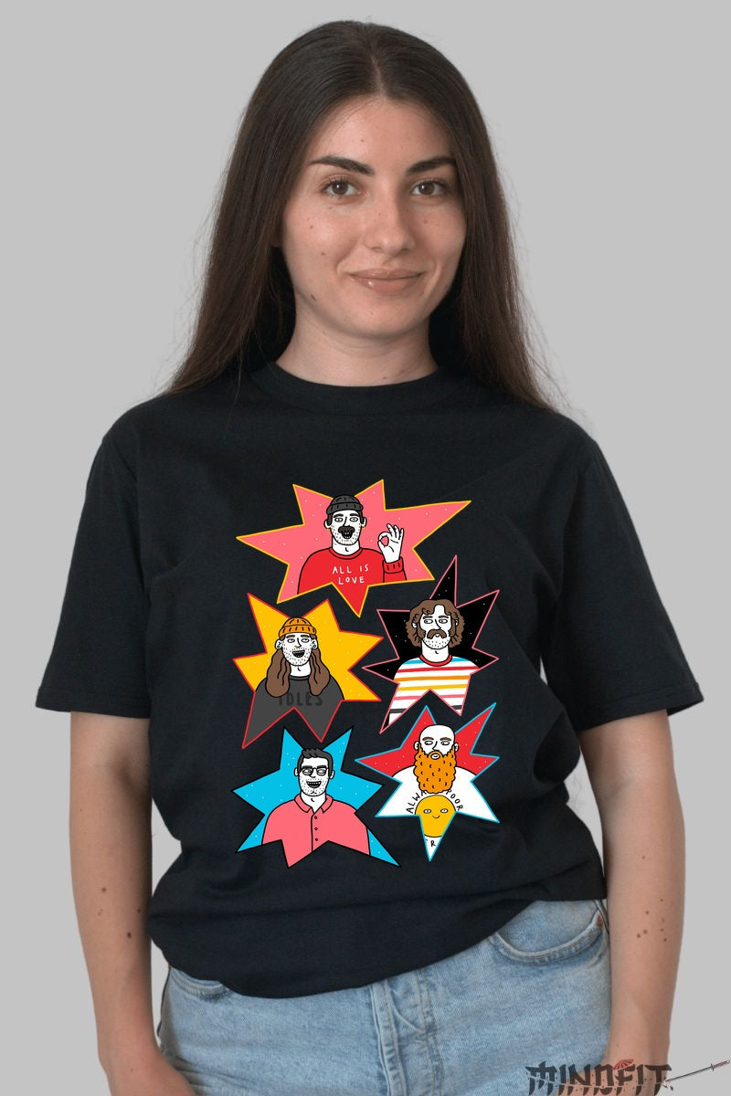 Tricou Music Vibes - Star Portrait Edition dama negru