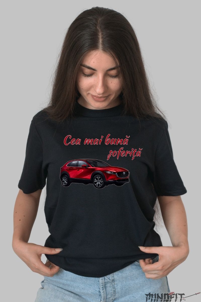 Tricou Personalizat Cu Masina Ta Negru Dama
