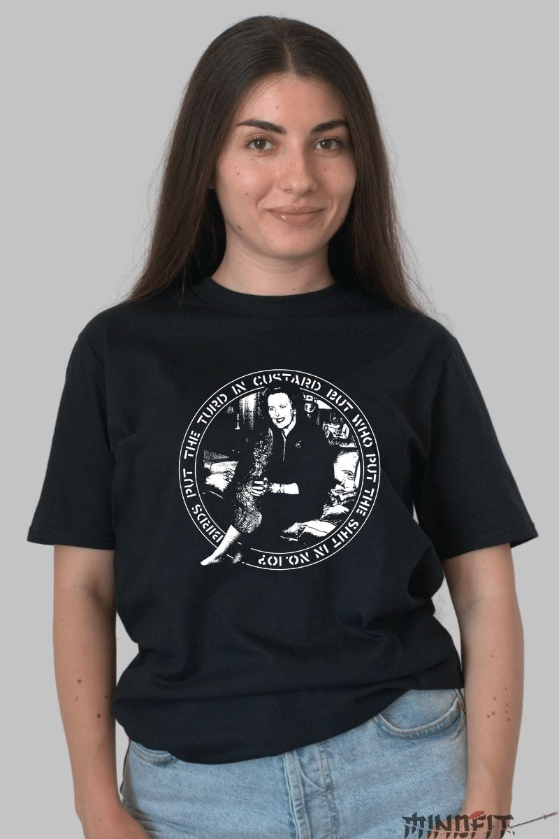 Tricou Punk Custard Circle - Design Underground Satiric fata negru