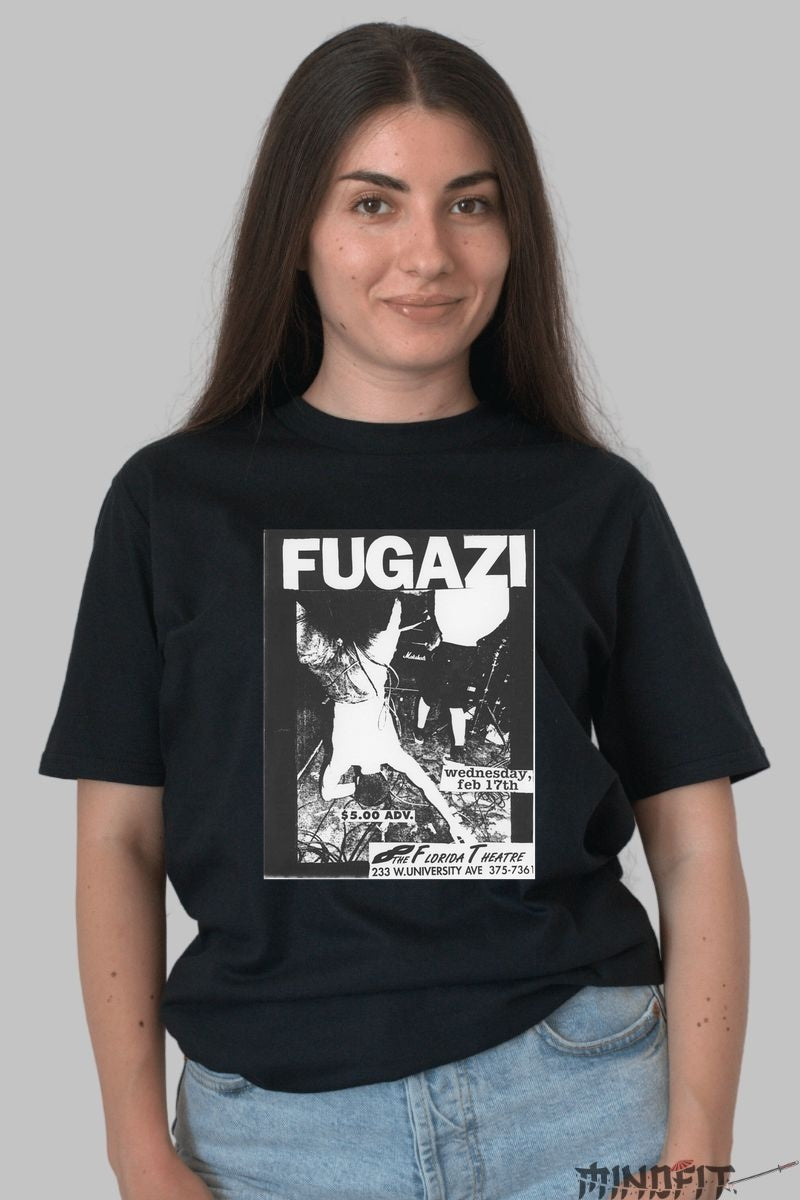 Tricou Punk Fugazi - Concert Florida Theatre dama negru