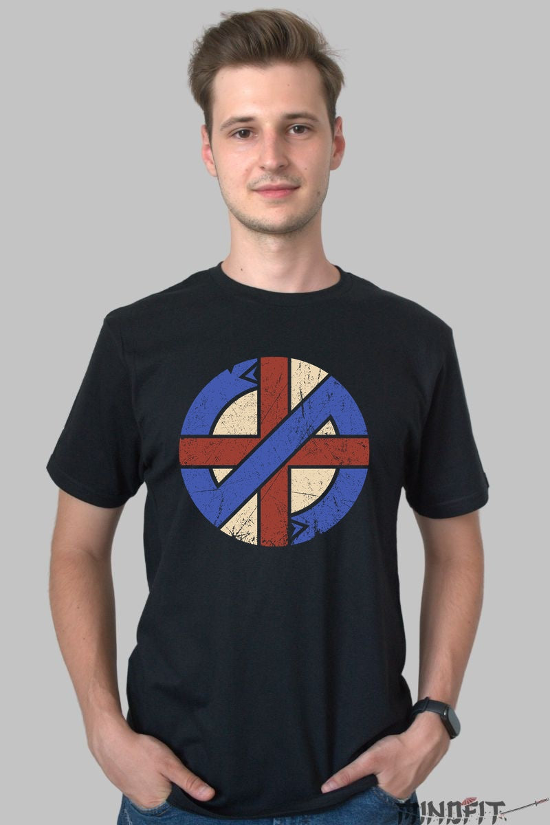 Tricou Punk Revolution - Emblema Underground UK barbat negru