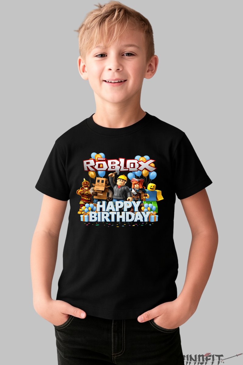 Tricou Roblox - Sarbatoare Epica baiat negru