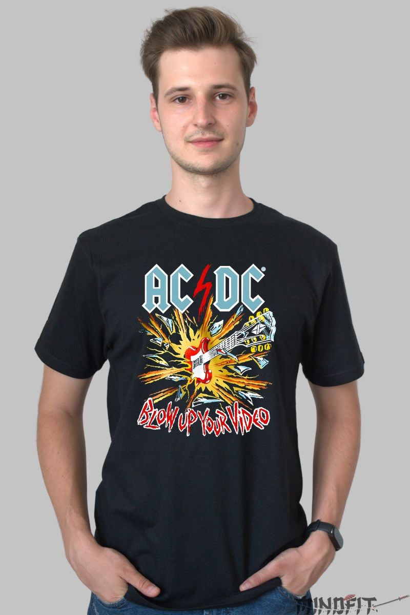 Tricou Rock AC/DC - Blow Up Your Video Edition barbat negru