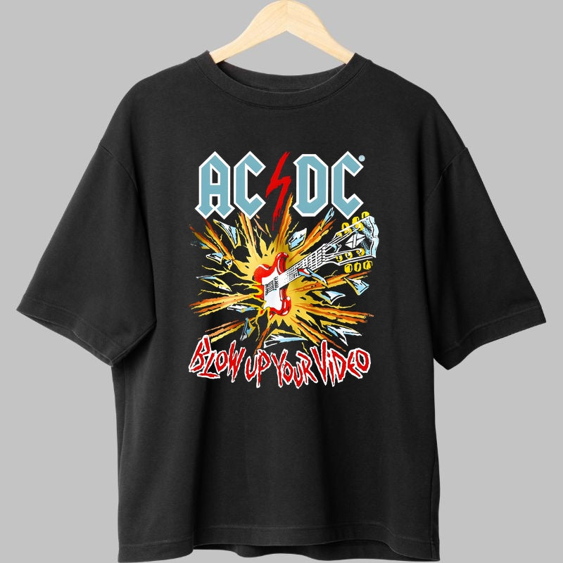 Tricou Rock AC/DC - Blow Up Your Video Edition fata negru