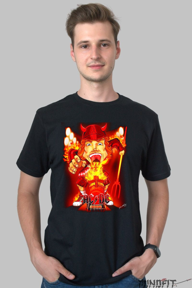 Tricou Rock AC/DC - Demonul Scena Electric barbat negru
