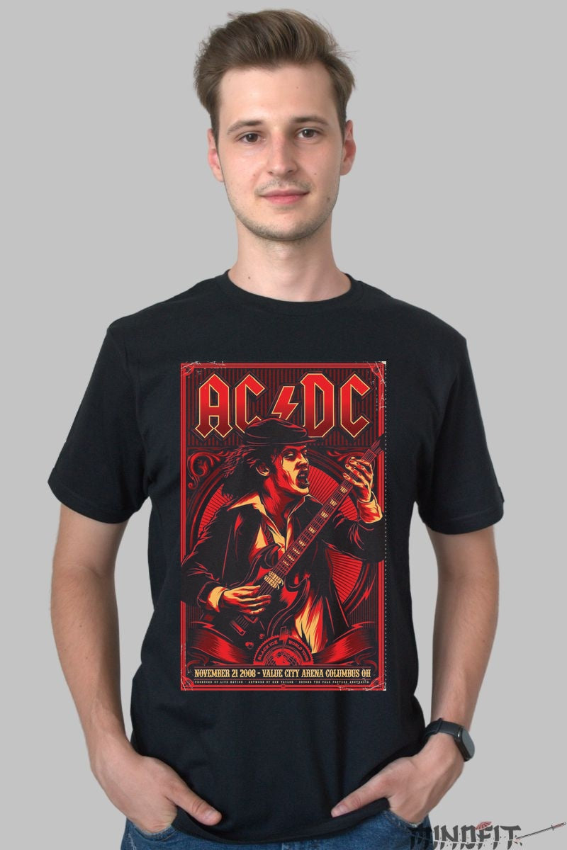 Tricou Rock AC/DC - Electric Live in Columbus 2008 barbat negru