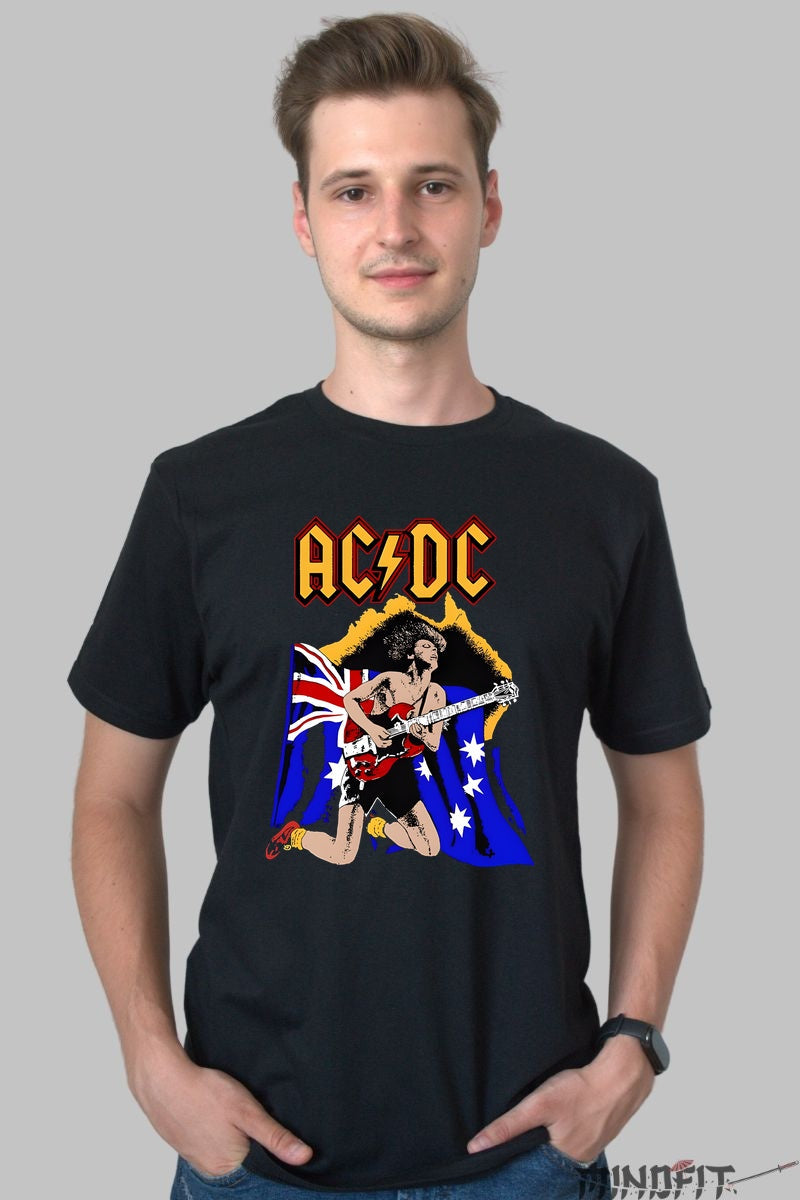 Tricou Rock AC/DC - Energia electrica a scenei barbat negru