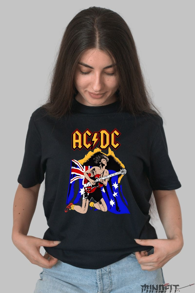 Tricou Rock AC/DC - Energia electrica a scenei dama negru