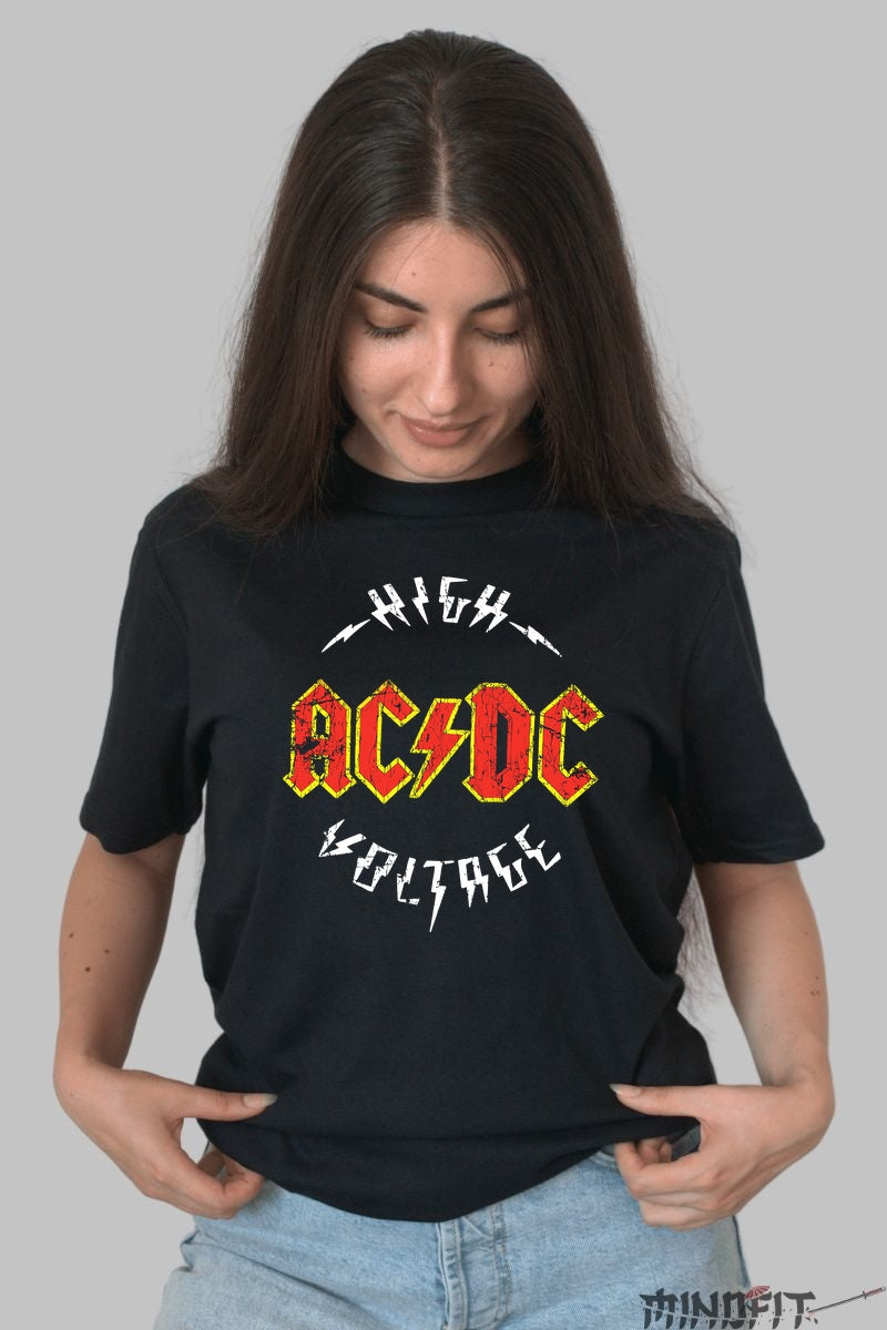 Tricou Rock AC/DC - High Voltage Edition dama negru
