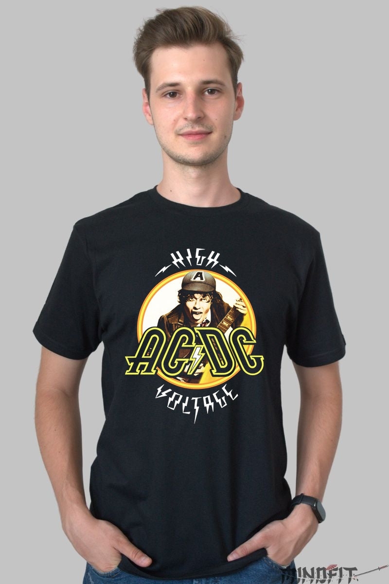 Tricou Rock AC/DC - High Voltage Iconic Edition barbat negru