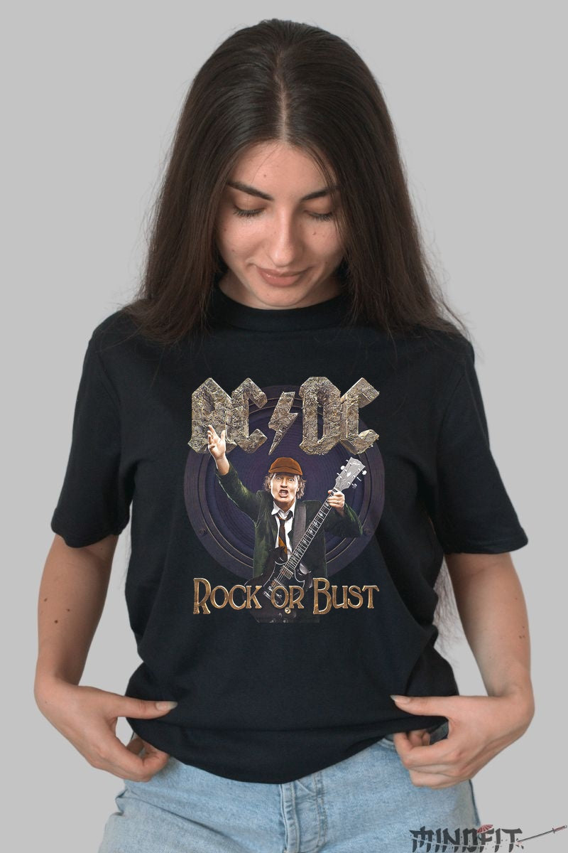 Tricou Rock AC/DC - Rock or Bust Edition dama negru