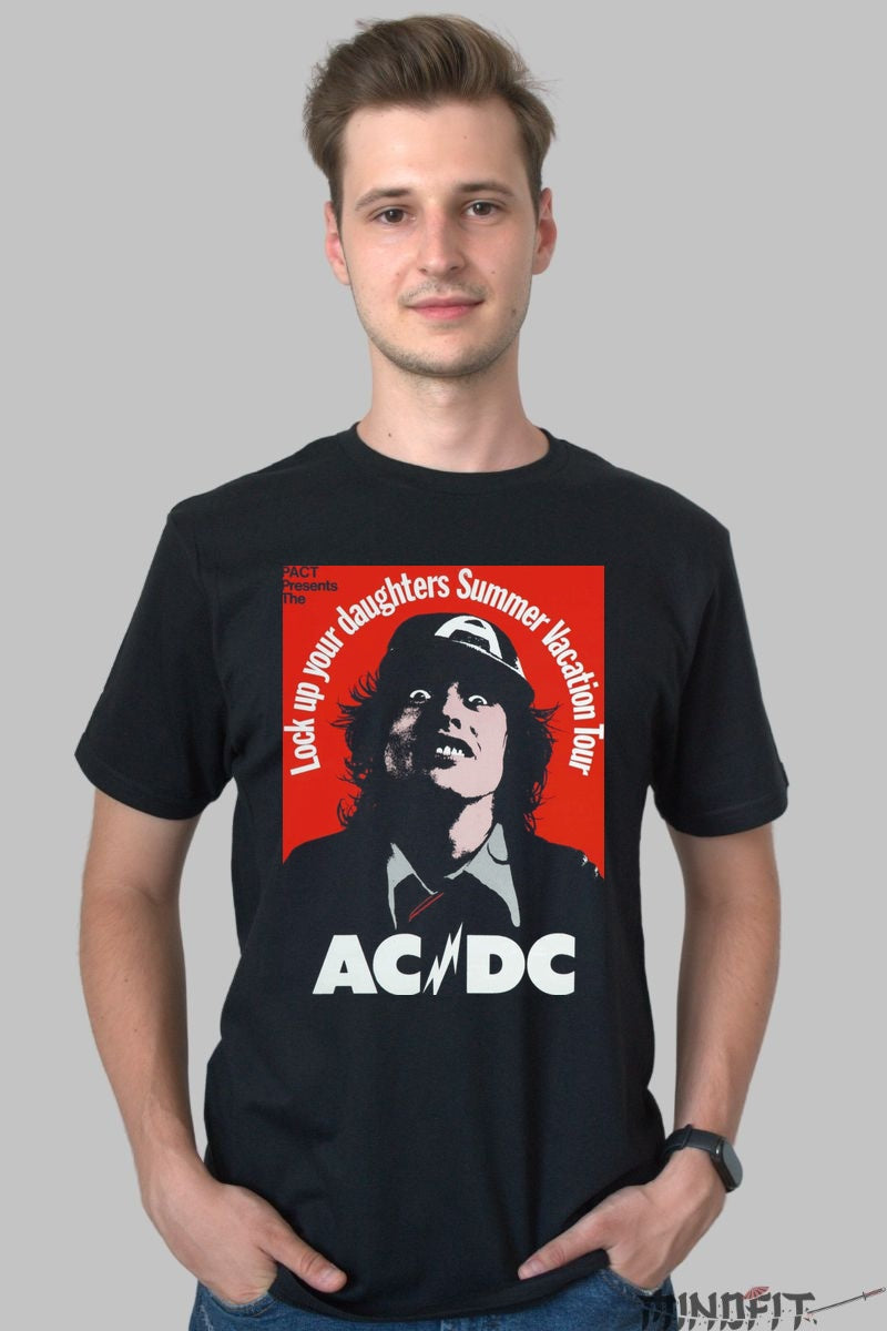Tricou Rock AC/DC - Summer Vacation Tour Edition barbat negru