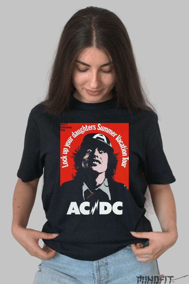 Tricou Rock AC/DC - Summer Vacation Tour Edition dama negru