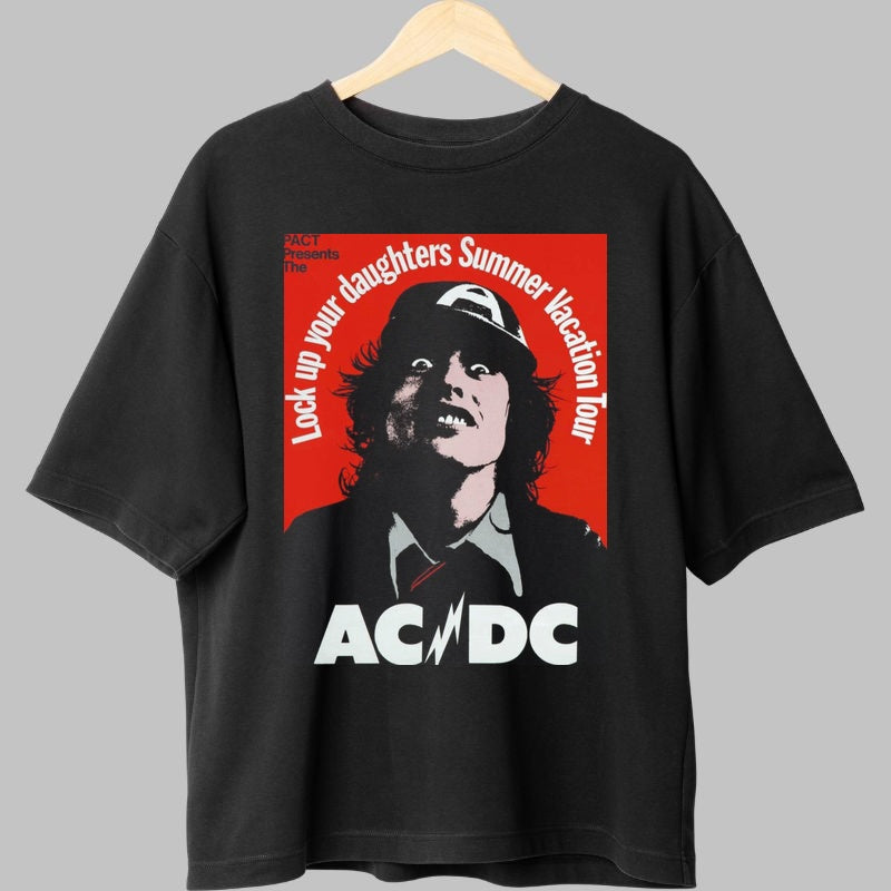 Tricou Rock AC/DC - Summer Vacation Tour Edition fata negru
