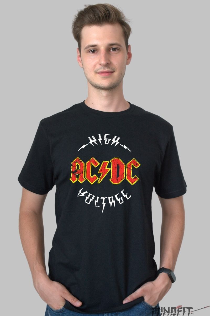 Tricou Rock AC/DC - Live Power Columbus 2008 barbat negru