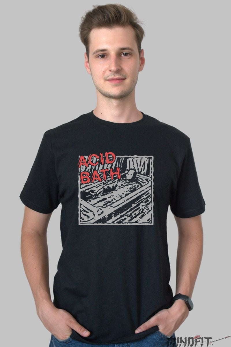Tricou Rock Acid Bath - Arta Intunecata in Miscar barbat negru