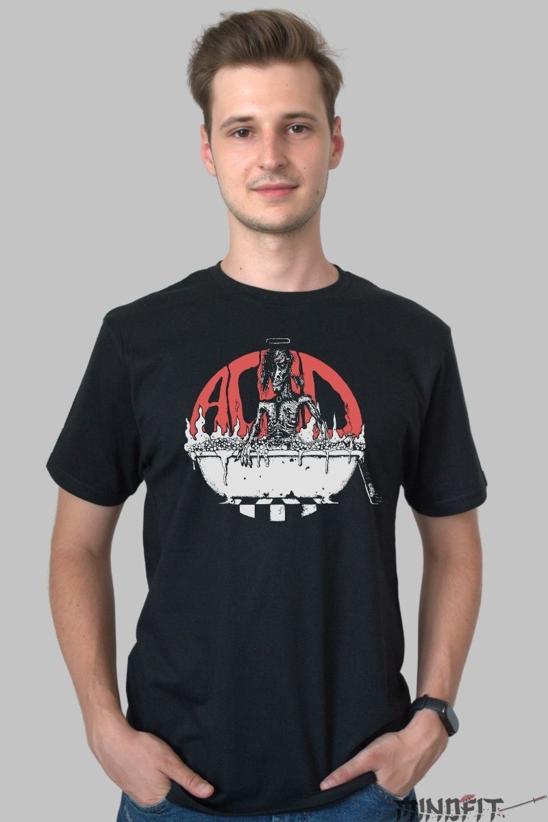 Tricou Rock Acid Bath - Design Demon Iconic barbat negru