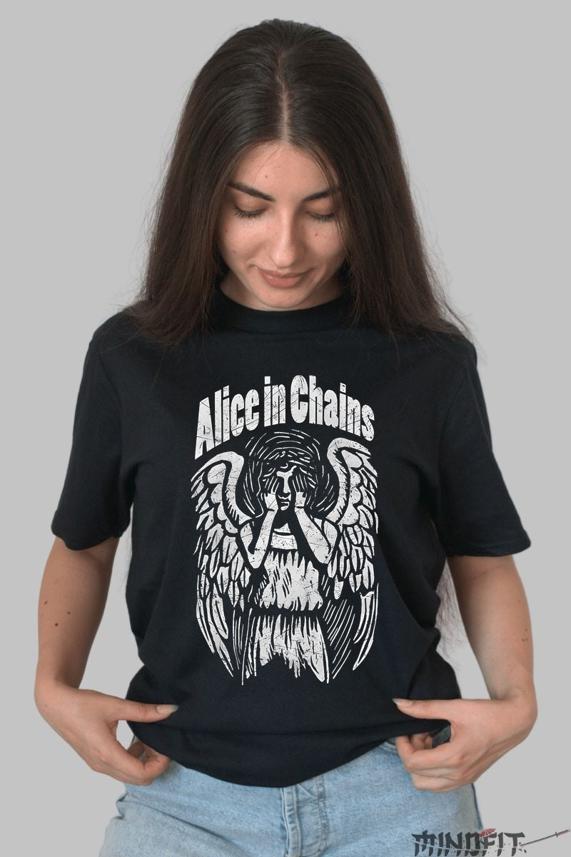 Tricou Rock Alice in Chains - Fallen Angel Silence dama negru