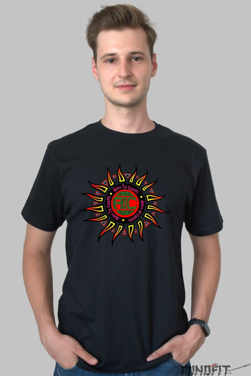 Tricou Rock Alice in Chains - Logo Tribal Exploziv barbat negru