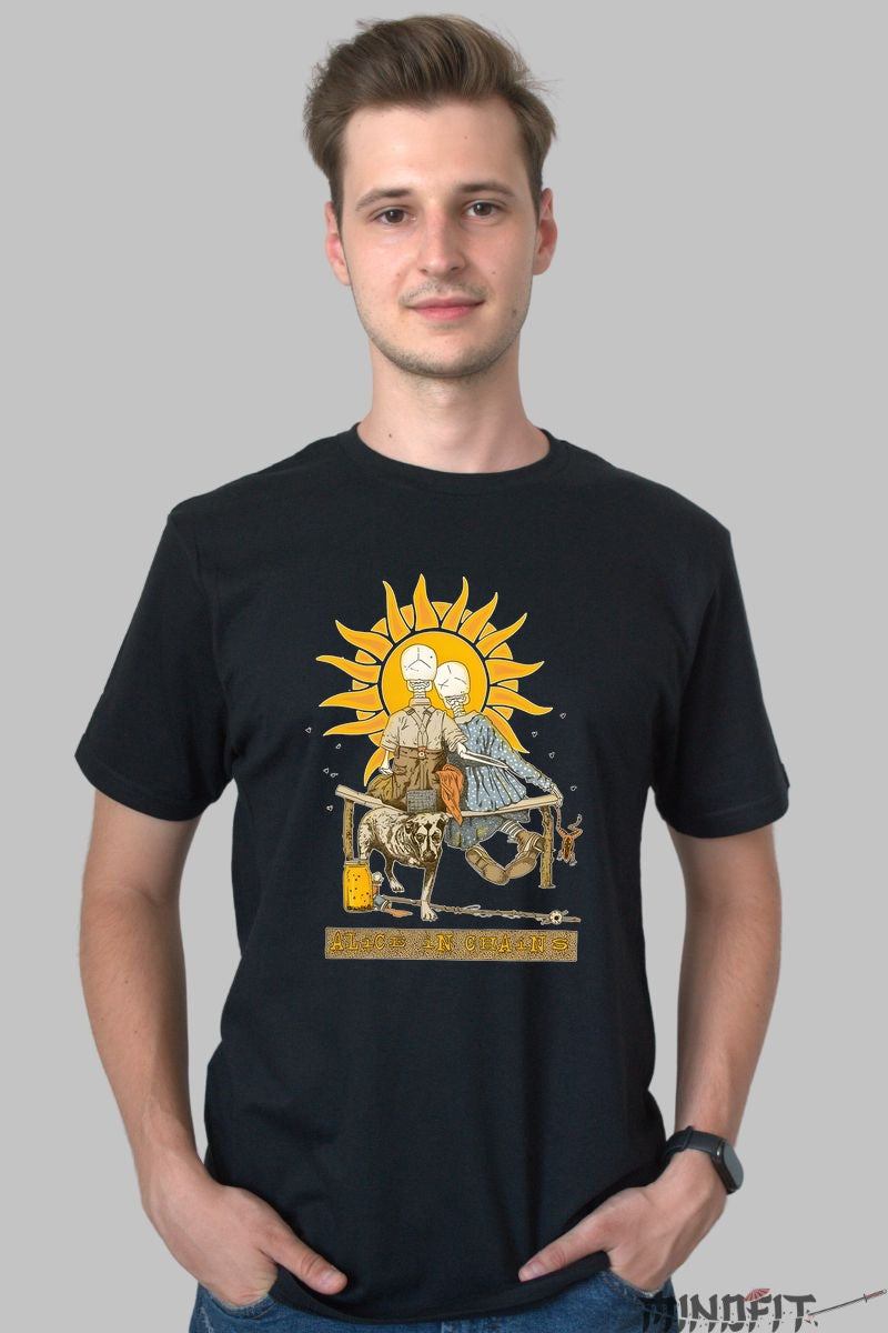 Tricou Rock Alice in Chains - Soare si Umbre Macabre barbat negru