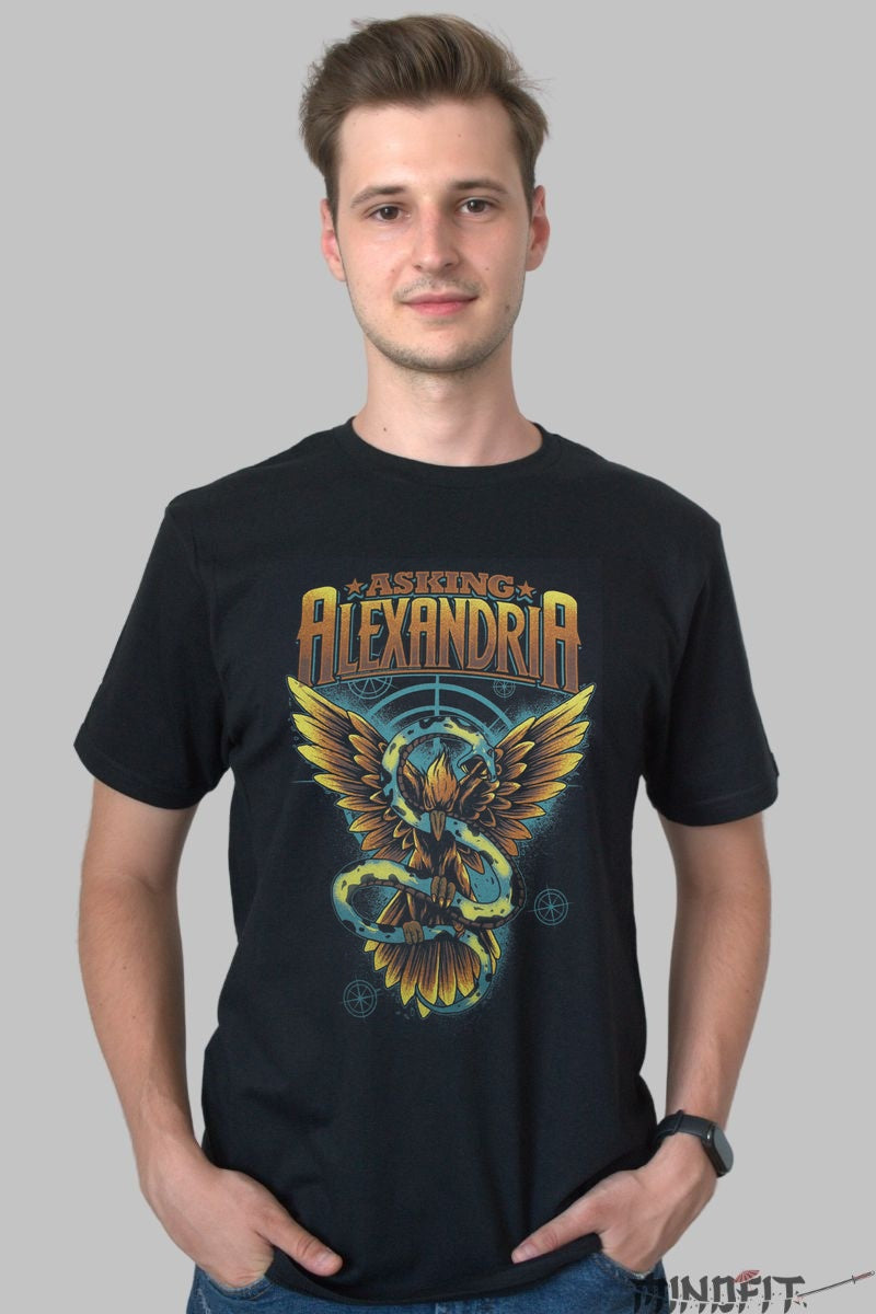 Tricou Rock Asking Alexandria - Craniu Apocaliptic barbat negru