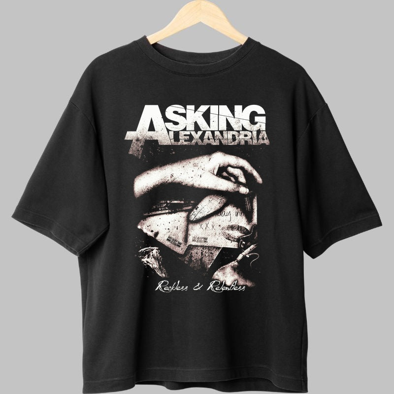 Tricou Rock Asking Alexandria - Reckless & Relentless fata negru