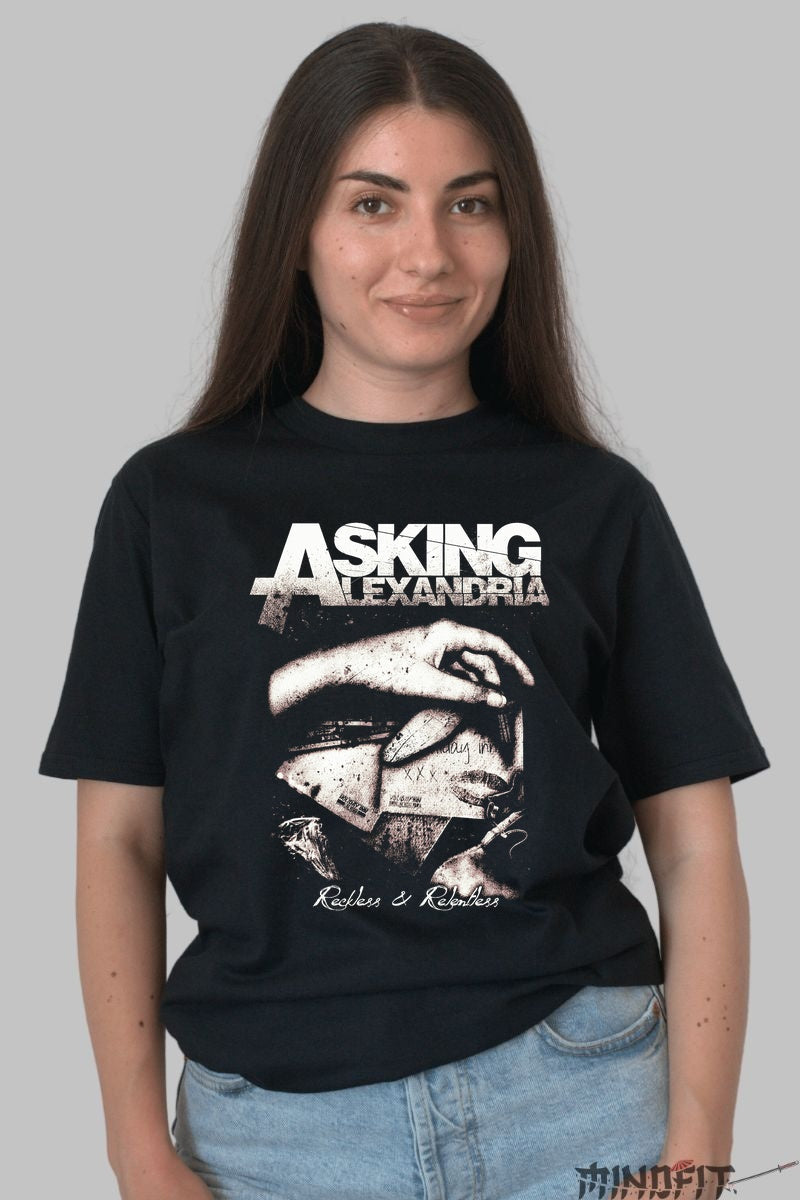 Tricou Rock Asking Alexandria - Reckless & Relentless dama negru