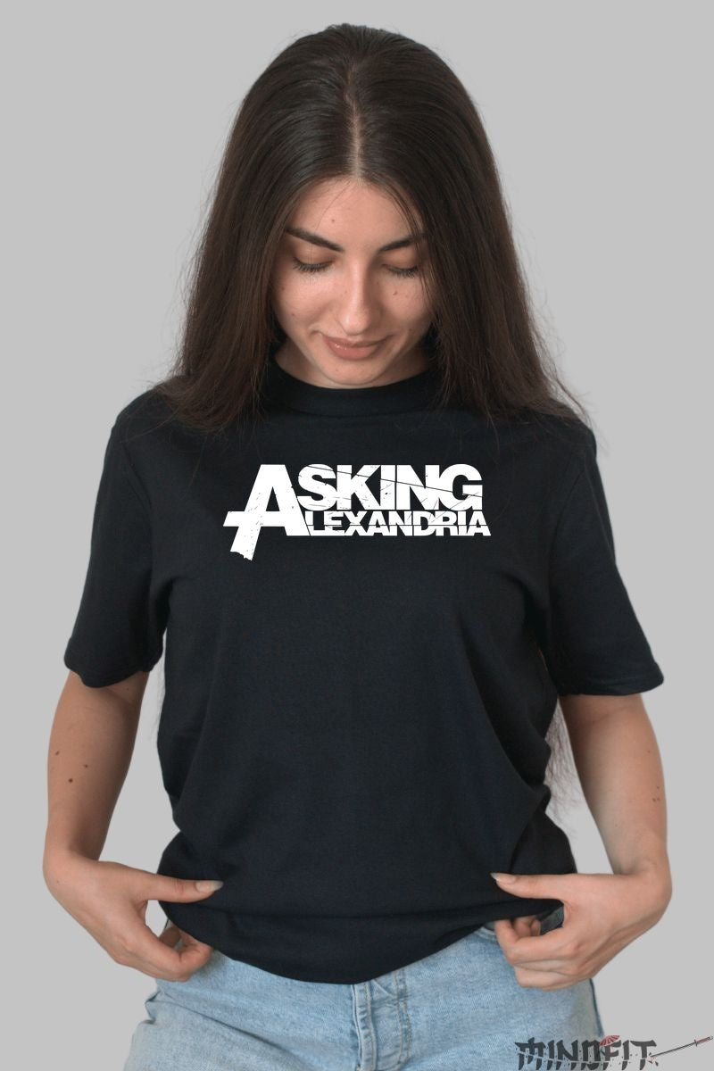 Tricou Rock Asking Alexandria - Skull & Roses Edition dama negru