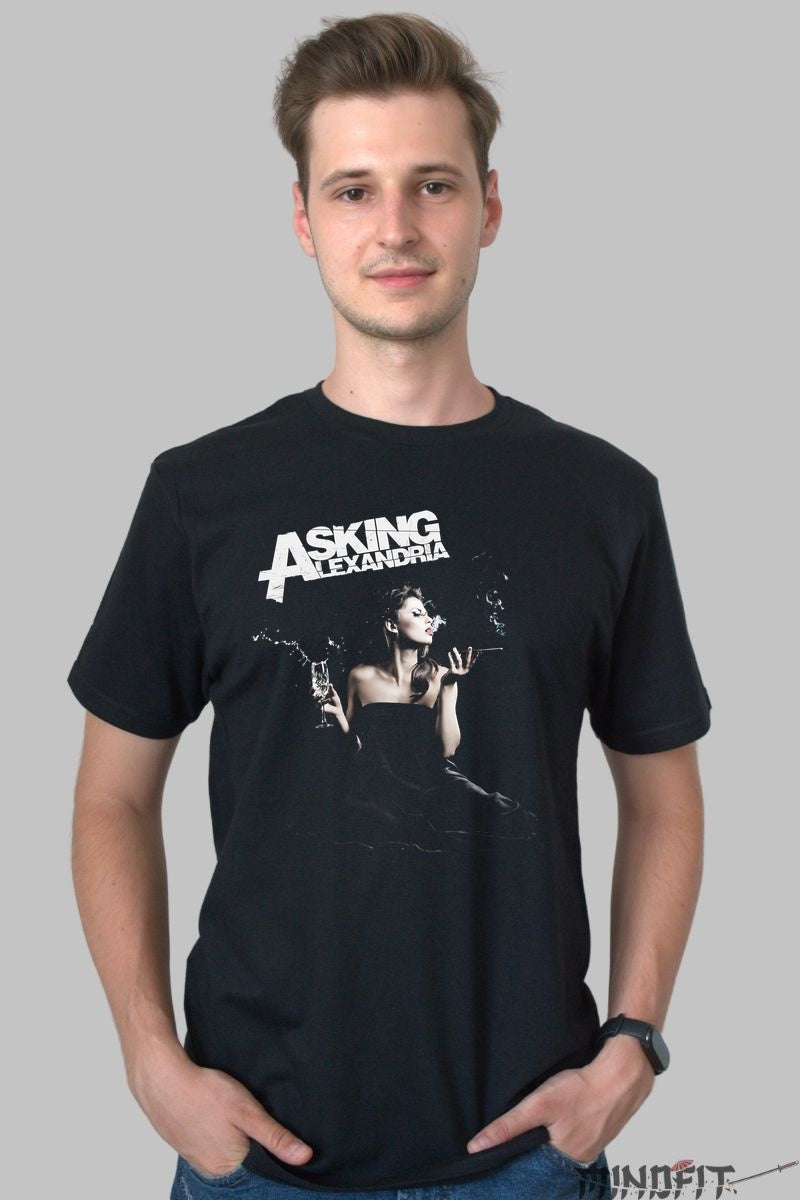 Tricou Rock Asking Alexandria - Skull Reaper Aura barbat negru