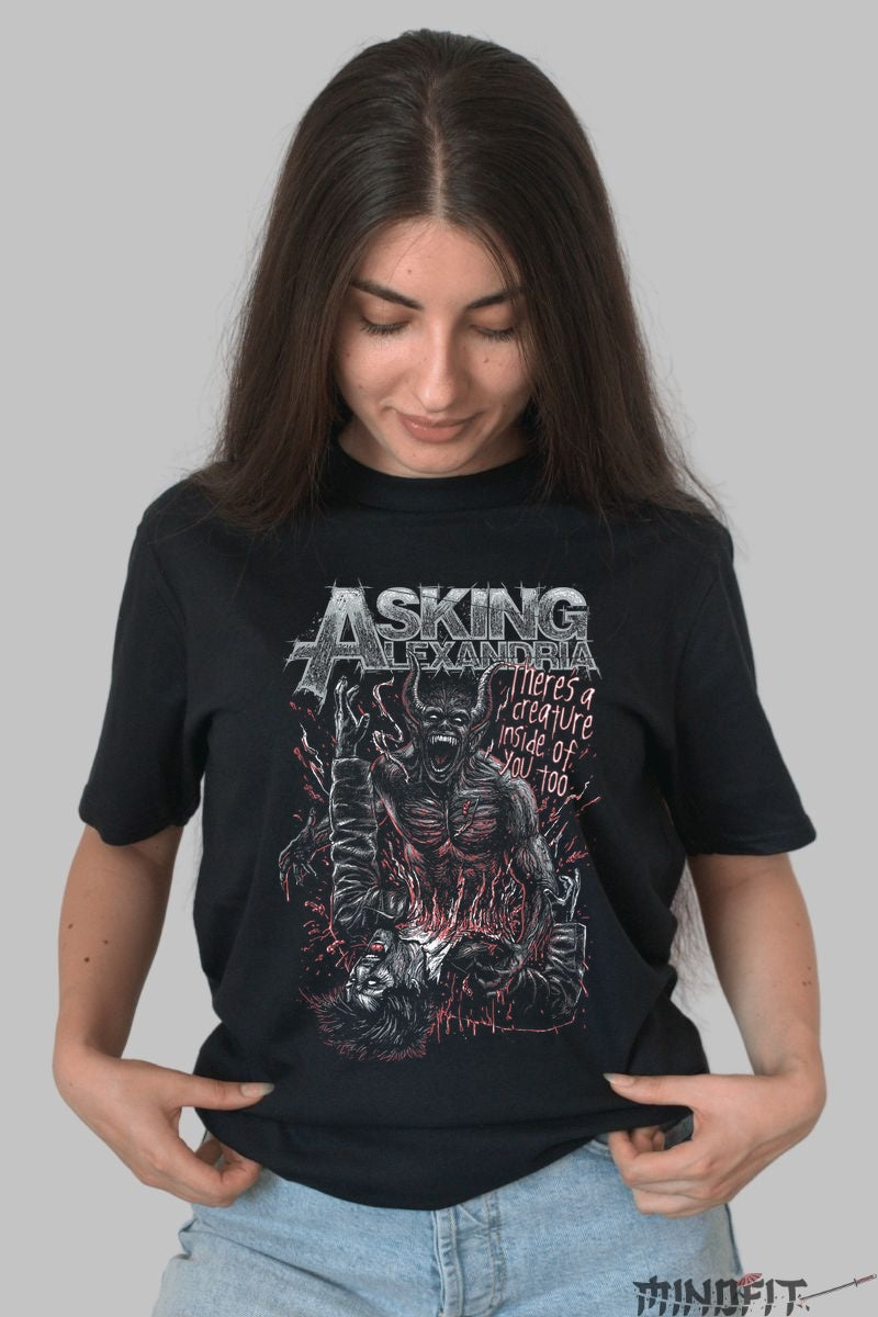 Tricou Rock Avenged Sevenfold - Tronul Intunericului dama negru