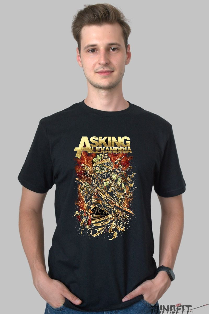 Tricou Rock Avenged Sevenfold - Wings of Death Skull barbat negru