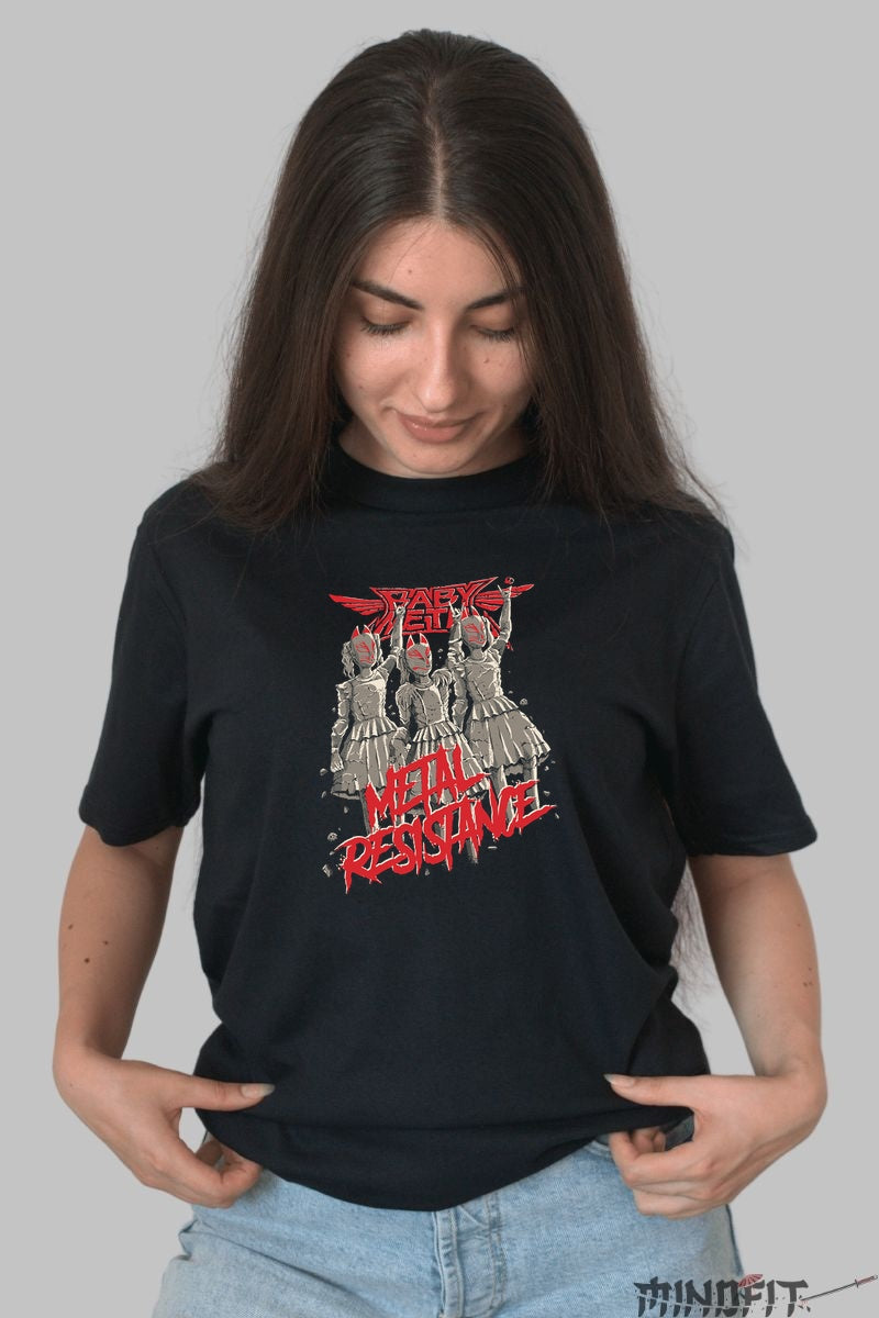 Tricou Rock Babymetal - Demonul Samurai al Scenei dama negru