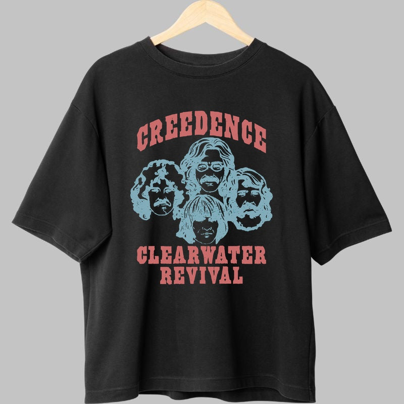 Tricou Rock Creedence Clearwater Revival - Vintage Band Portrait fata