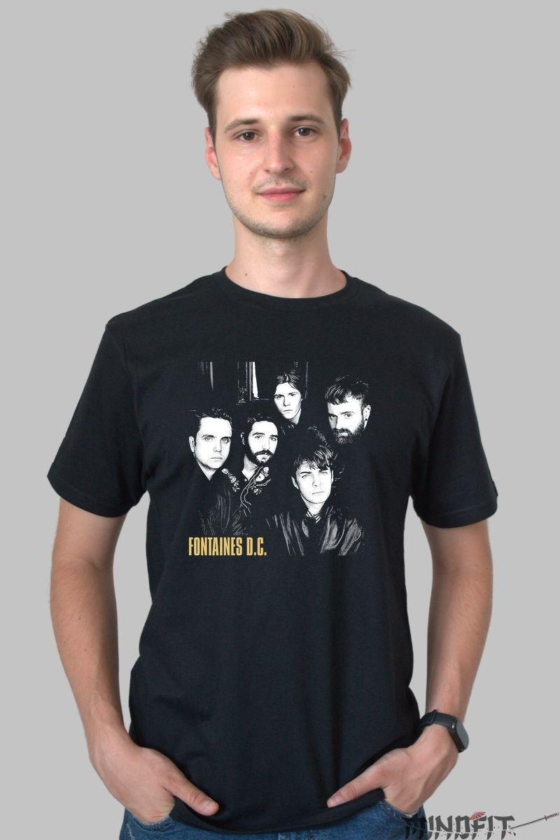 Tricou Rock Fontaines D.C. - Energie Post-Punk Irlandeza barbat negru