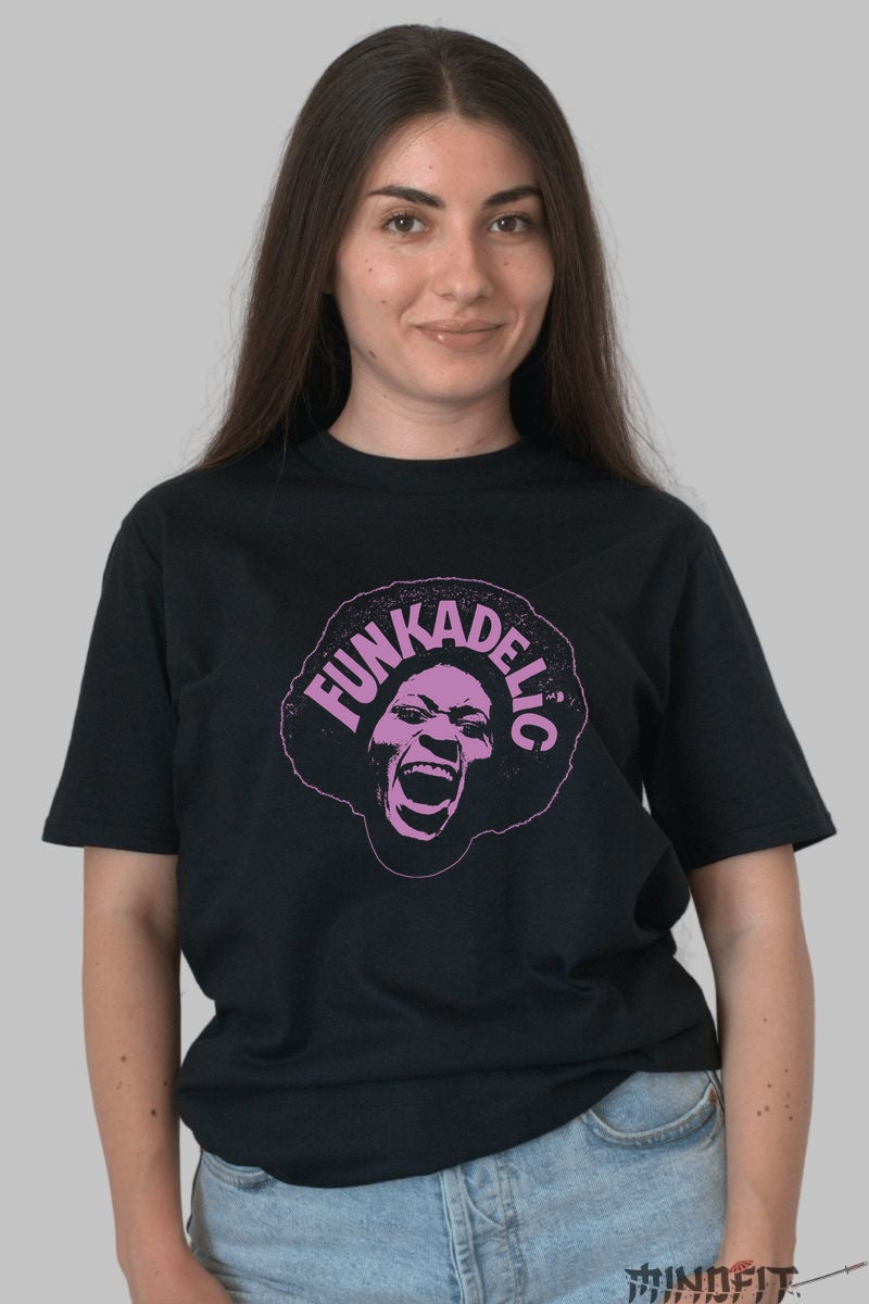 Tricou Rock Funkadelic - Vibe Psihedelic Anii '70 dama negru
