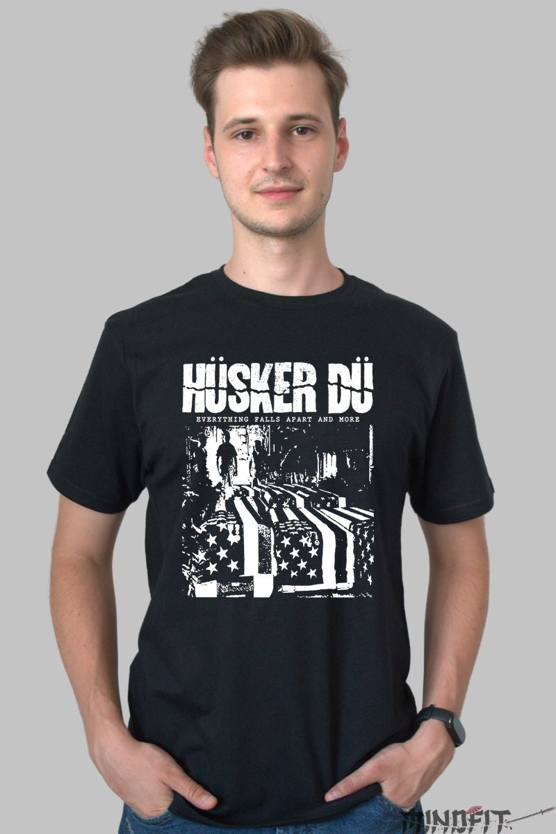 Tricou Rock Huker Du - Everything Falls Apart And More barbat negru